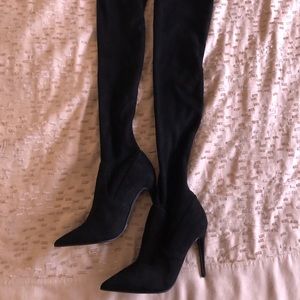 Black over the knee boots